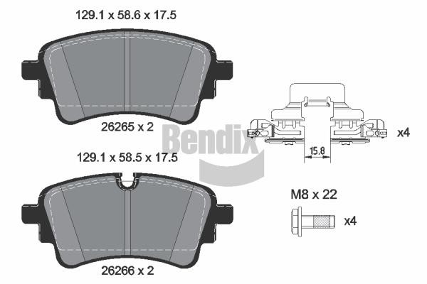Bendix USA BPD1646 Brake Pad Set, disc brake BPD1646: Buy near me in Poland at 2407.PL - Good price!