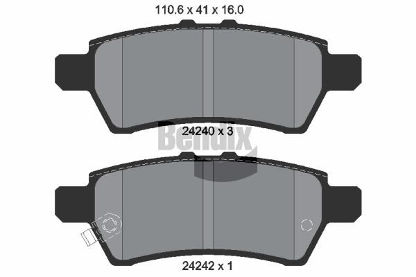 Bendix USA BPD2110 Тормозные колодки дисковые, комплект BPD2110: Отличная цена - Купить в Польше на 2407.PL!