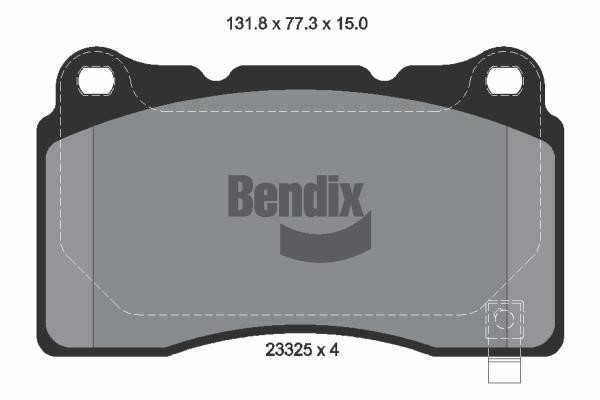 Bendix USA BPD1960 Brake Pad Set, disc brake BPD1960: Buy near me in Poland at 2407.PL - Good price!
