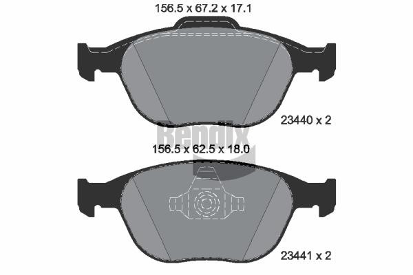 Bendix USA BPD1591 Brake Pad Set, disc brake BPD1591: Buy near me in Poland at 2407.PL - Good price!