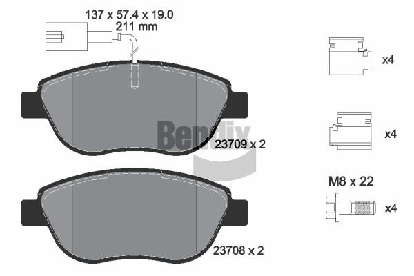 Bendix USA BPD1053 Brake Pad Set, disc brake BPD1053: Buy near me at 2407.PL in Poland at an Affordable price!