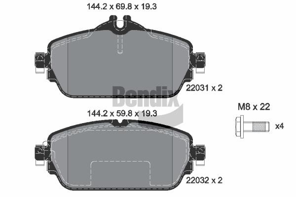 Bendix USA BPD1115 Klocki hamulcowe, zestaw BPD1115: Dobra cena w Polsce na 2407.PL - Kup Teraz!