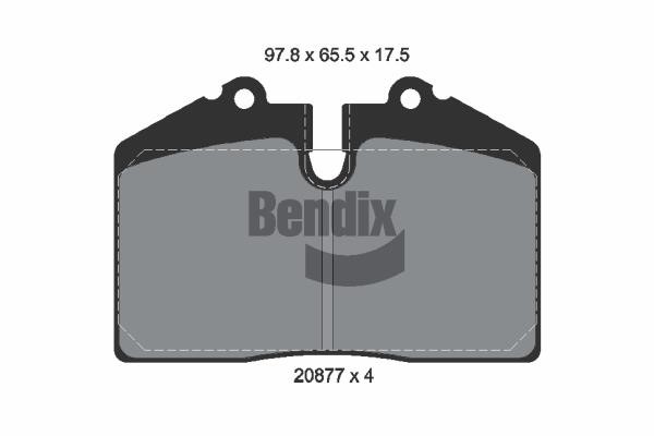 Bendix USA BPD1729 Гальмівні колодки, комплект BPD1729: Приваблива ціна - Купити у Польщі на 2407.PL!