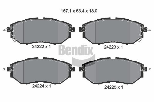 Bendix USA BPD2107 Brake Pad Set, disc brake BPD2107: Buy near me in Poland at 2407.PL - Good price!