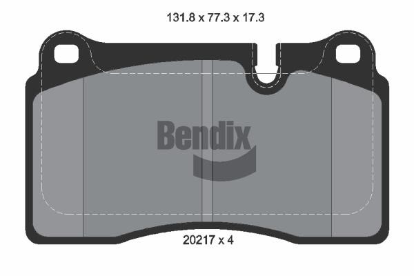 Bendix USA BPD1690 Гальмівні колодки, комплект BPD1690: Приваблива ціна - Купити у Польщі на 2407.PL!