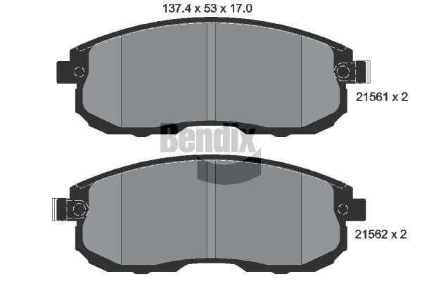Bendix USA BPD1112 Brake Pad Set, disc brake BPD1112: Buy near me in Poland at 2407.PL - Good price!