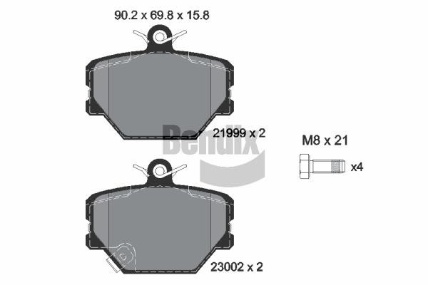 Bendix USA BPD1054 Brake Pad Set, disc brake BPD1054: Buy near me in Poland at 2407.PL - Good price!