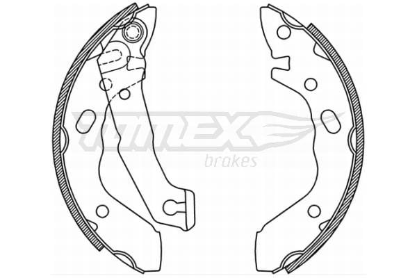 Tomex TX 21-37 Brake shoe set TX2137: Buy near me at 2407.PL in Poland at an Affordable price!