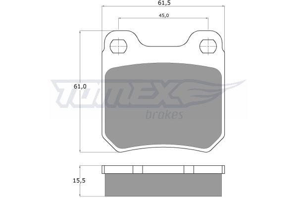 Tomex TX 11-60 Тормозные колодки дисковые, комплект TX1160: Отличная цена - Купить в Польше на 2407.PL!