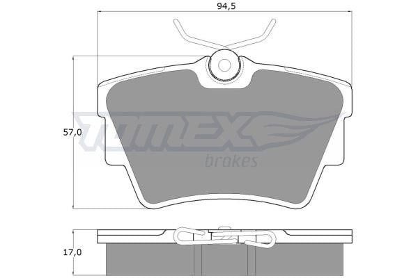 Tomex TX 13-09 Brake Pad Set, disc brake TX1309: Buy near me in Poland at 2407.PL - Good price!