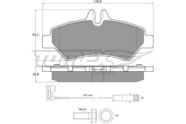 Tomex TX 14-27 Brake Pad Set, disc brake TX1427: Buy near me in Poland at 2407.PL - Good price!