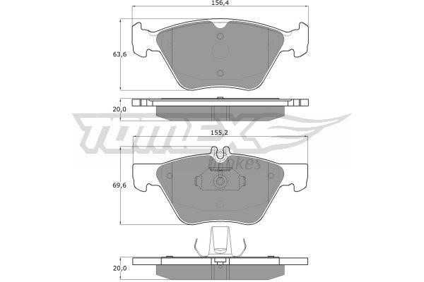 Tomex TX 12-82 Brake Pad Set, disc brake TX1282: Buy near me in Poland at 2407.PL - Good price!