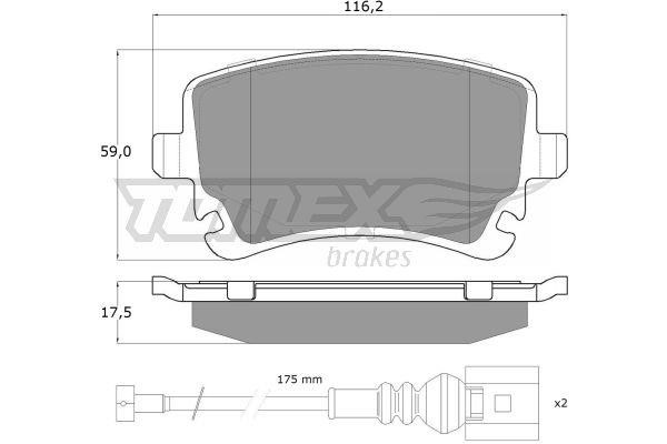 Tomex TX 13-96 Brake Pad Set, disc brake TX1396: Buy near me in Poland at 2407.PL - Good price!