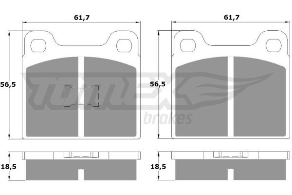 Tomex TX 10-161 Brake Pad Set, disc brake TX10161: Buy near me in Poland at 2407.PL - Good price!