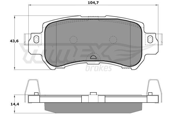 Tomex TX 17-26 Rear disc brake pads, set TX1726: Buy near me in Poland at 2407.PL - Good price!