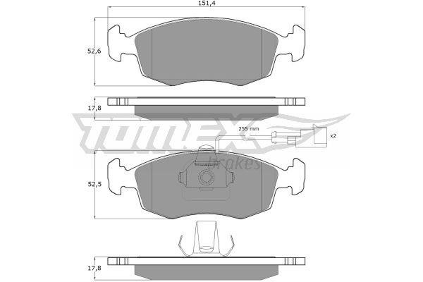 Tomex TX 14-11 Brake Pad Set, disc brake TX1411: Buy near me in Poland at 2407.PL - Good price!
