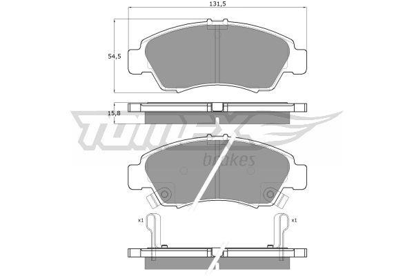Tomex TX 12-65 Brake Pad Set, disc brake TX1265: Buy near me in Poland at 2407.PL - Good price!