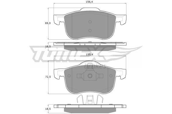 Tomex TX 14-04 Brake Pad Set, disc brake TX1404: Buy near me in Poland at 2407.PL - Good price!
