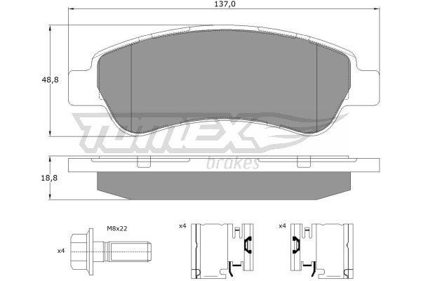 Tomex TX 14-41 Brake Pad Set, disc brake TX1441: Buy near me in Poland at 2407.PL - Good price!
