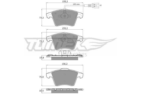 Tomex TX 13-93 Brake Pad Set, disc brake TX1393: Buy near me in Poland at 2407.PL - Good price!