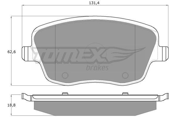 Tomex TX 13-59 Brake Pad Set, disc brake TX1359: Buy near me in Poland at 2407.PL - Good price!