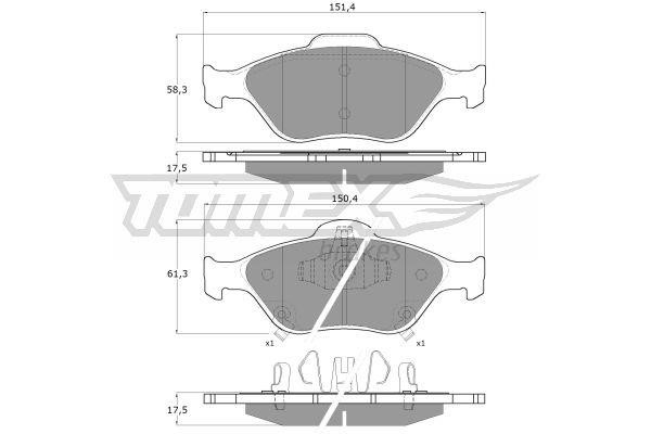 Tomex TX 15-00 Scheibenbremsbeläge, Set TX1500: Kaufen Sie zu einem guten Preis in Polen bei 2407.PL!