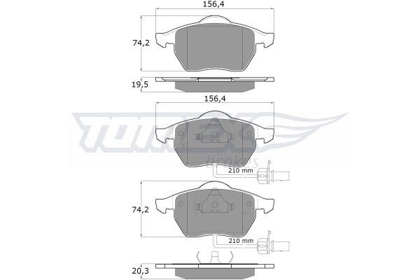 Tomex TX 12-13 Brake Pad Set, disc brake TX1213: Buy near me in Poland at 2407.PL - Good price!