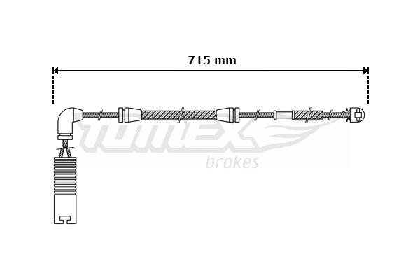 Tomex TX 30-42 Czujnik zużycia klocków hamulcowych TX3042: Dobra cena w Polsce na 2407.PL - Kup Teraz!