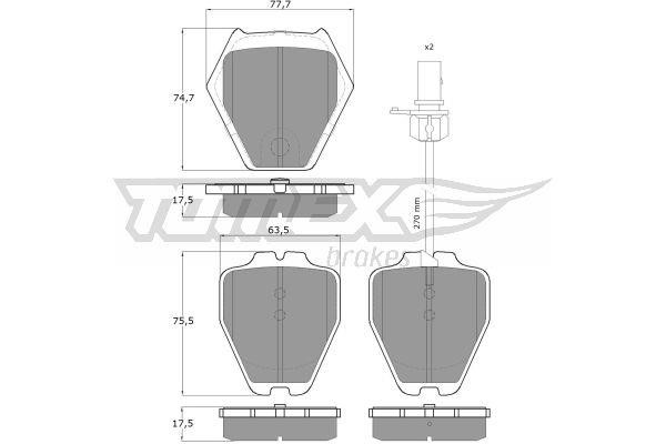 Tomex TX 15-12 Brake Pad Set, disc brake TX1512: Buy near me in Poland at 2407.PL - Good price!