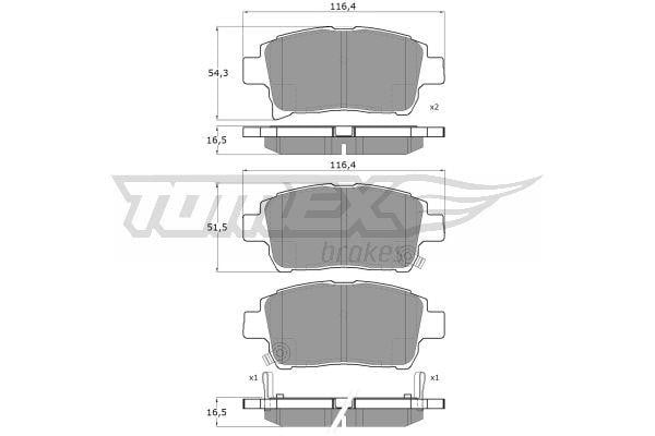 Tomex TX 13-76 Brake Pad Set, disc brake TX1376: Buy near me in Poland at 2407.PL - Good price!