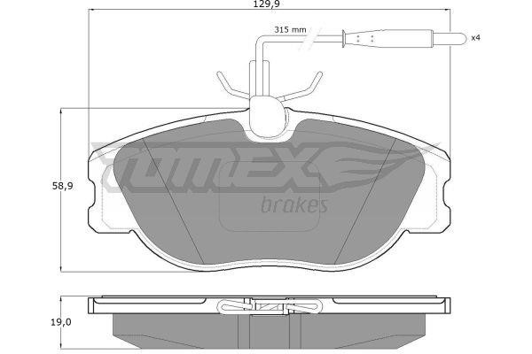 Tomex TX 12-442 Гальмівні колодки, комплект TX12442: Купити у Польщі - Добра ціна на 2407.PL!