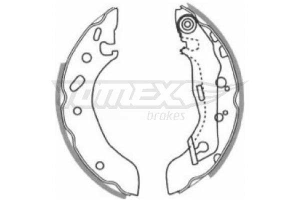 Tomex TX 20-83 Brake shoe set TX2083: Buy near me in Poland at 2407.PL - Good price!