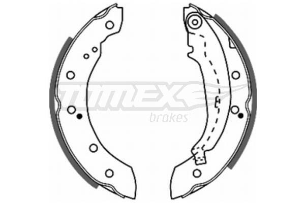 Tomex TX 20-72 Brake shoe set TX2072: Buy near me at 2407.PL in Poland at an Affordable price!