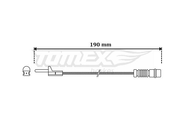 Tomex TX 30-09 Warning contact, brake pad wear TX3009: Buy near me in Poland at 2407.PL - Good price!
