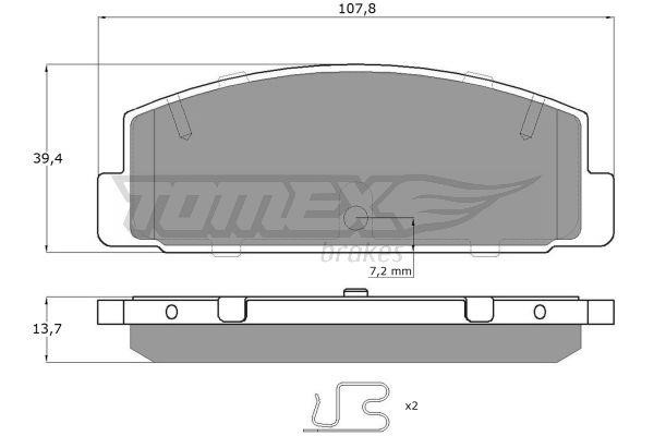 Tomex TX 13-06 Brake Pad Set, disc brake TX1306: Buy near me in Poland at 2407.PL - Good price!