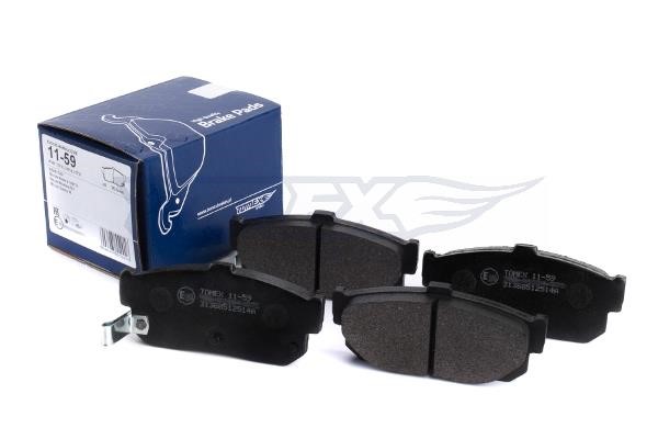 Tomex TX 11-59 Brake Pad Set, disc brake TX1159: Buy near me in Poland at 2407.PL - Good price!