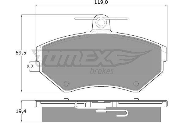Tomex TX 13-12 Гальмівні колодки, комплект TX1312: Приваблива ціна - Купити у Польщі на 2407.PL!