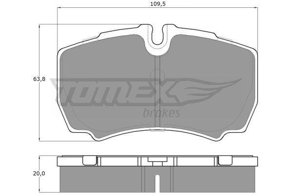 Tomex TX 15-11 Brake Pad Set, disc brake TX1511: Buy near me in Poland at 2407.PL - Good price!