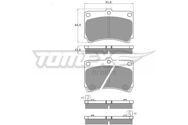 Tomex TX 10-91 Brake Pad Set, disc brake TX1091: Buy near me in Poland at 2407.PL - Good price!