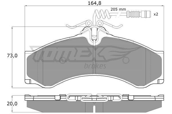 Tomex TX 11-481 Brake Pad Set, disc brake TX11481: Buy near me at 2407.PL in Poland at an Affordable price!