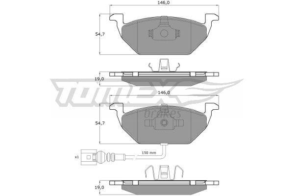 Tomex TX 12-11 Front disc brake pads, set TX1211: Buy near me in Poland at 2407.PL - Good price!