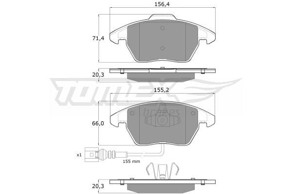 Tomex TX 13-11 Brake Pad Set, disc brake TX1311: Buy near me in Poland at 2407.PL - Good price!