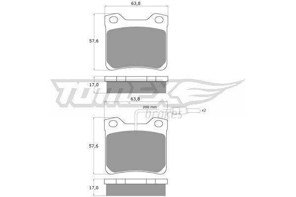 Tomex TX 11-95 Brake Pad Set, disc brake TX1195: Buy near me in Poland at 2407.PL - Good price!