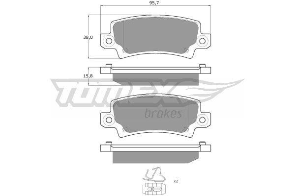 Tomex TX 13-75 Brake Pad Set, disc brake TX1375: Buy near me in Poland at 2407.PL - Good price!