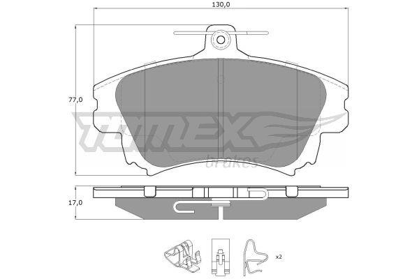 Tomex TX 14-03 Brake Pad Set, disc brake TX1403: Buy near me in Poland at 2407.PL - Good price!