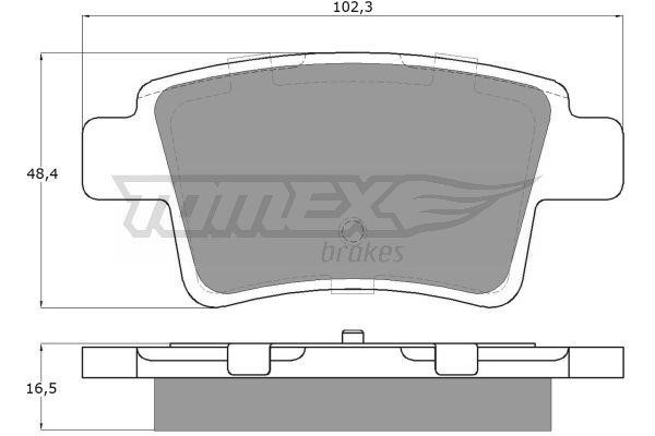 Tomex TX 14-82 Brake Pad Set, disc brake TX1482: Buy near me in Poland at 2407.PL - Good price!
