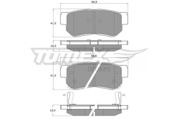 Tomex TX 15-35 Brake Pad Set, disc brake TX1535: Buy near me in Poland at 2407.PL - Good price!