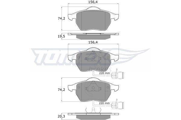 Tomex TX 10-941 Brake Pad Set, disc brake TX10941: Buy near me in Poland at 2407.PL - Good price!