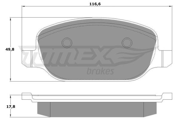 Tomex TX 17-70 Тормозные колодки дисковые передние, комплект TX1770: Отличная цена - Купить в Польше на 2407.PL!
