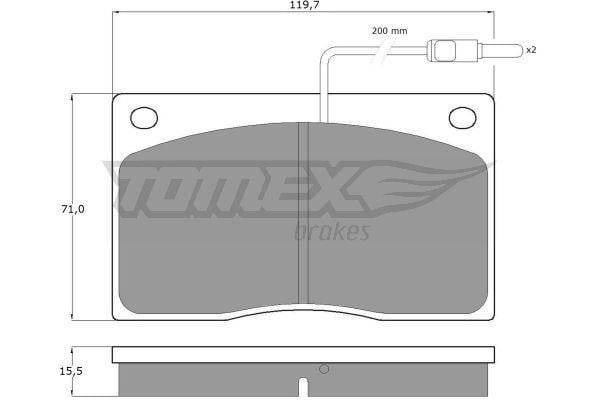 Tomex TX 11-74 Brake Pad Set, disc brake TX1174: Buy near me at 2407.PL in Poland at an Affordable price!